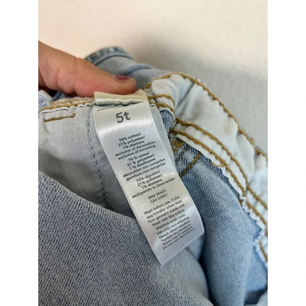 OshKosh B'gosh Denim Overalls Toddler 5T Light Wash Vestbak Carpenter Jeans